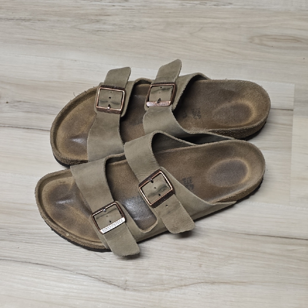Birkenstock Tan Suede Sandals 42